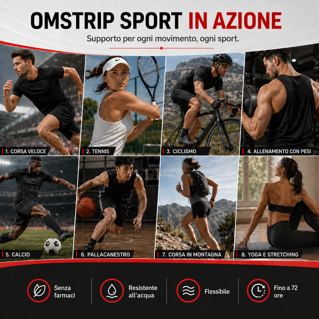 Omstrip Sport | Performance Enhancer | 8 Patches
